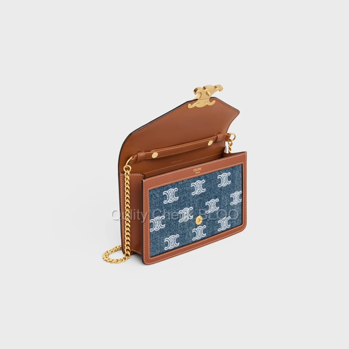 셀린느 트리옹프 데님 마고 체인 지갑