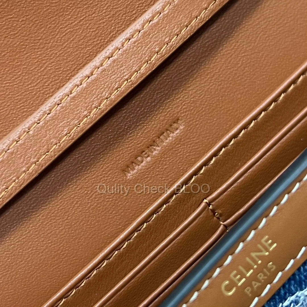 셀린느 트리옹프 데님 마고 체인 지갑