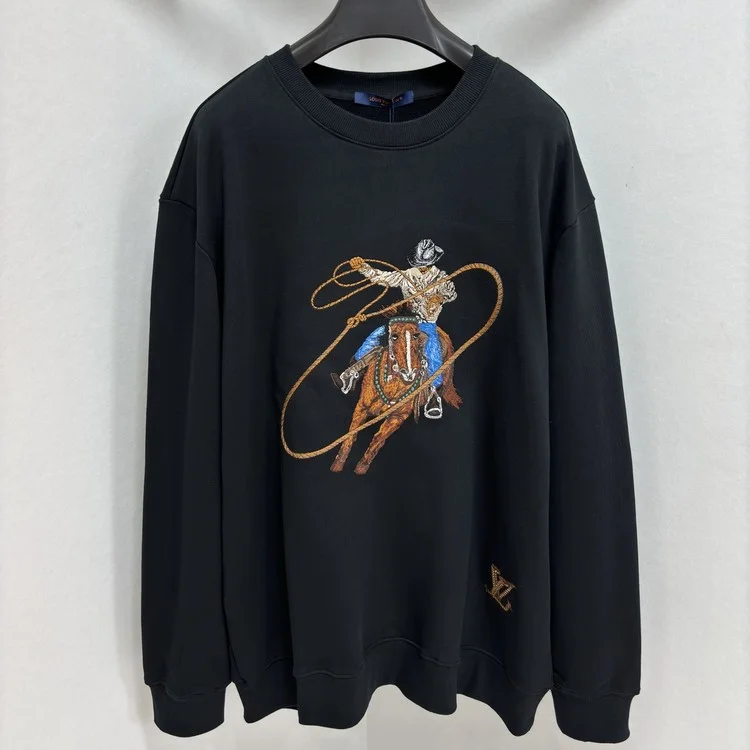 루이비통 엠브로이더드 코튼 맨투맨