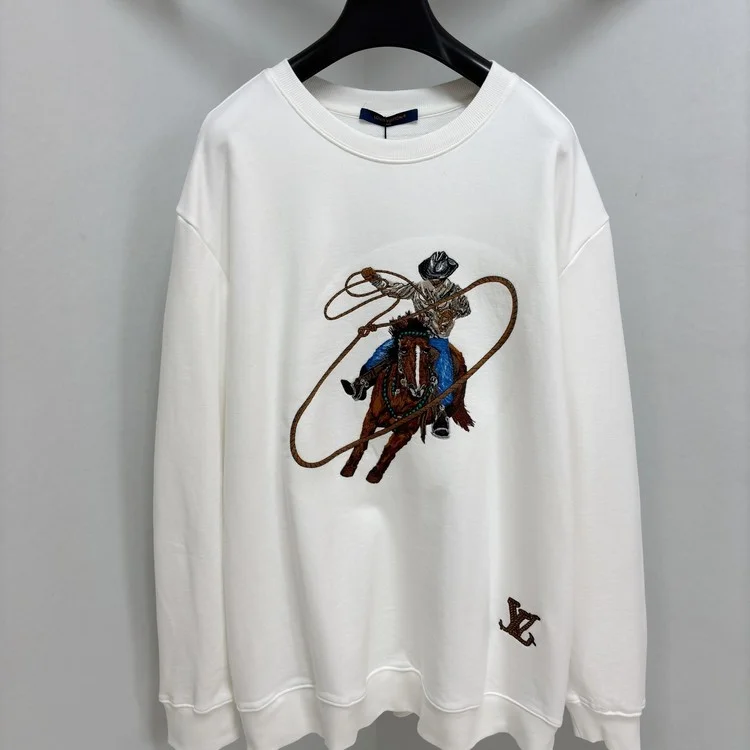 루이비통 엠브로이더드 코튼 맨투맨