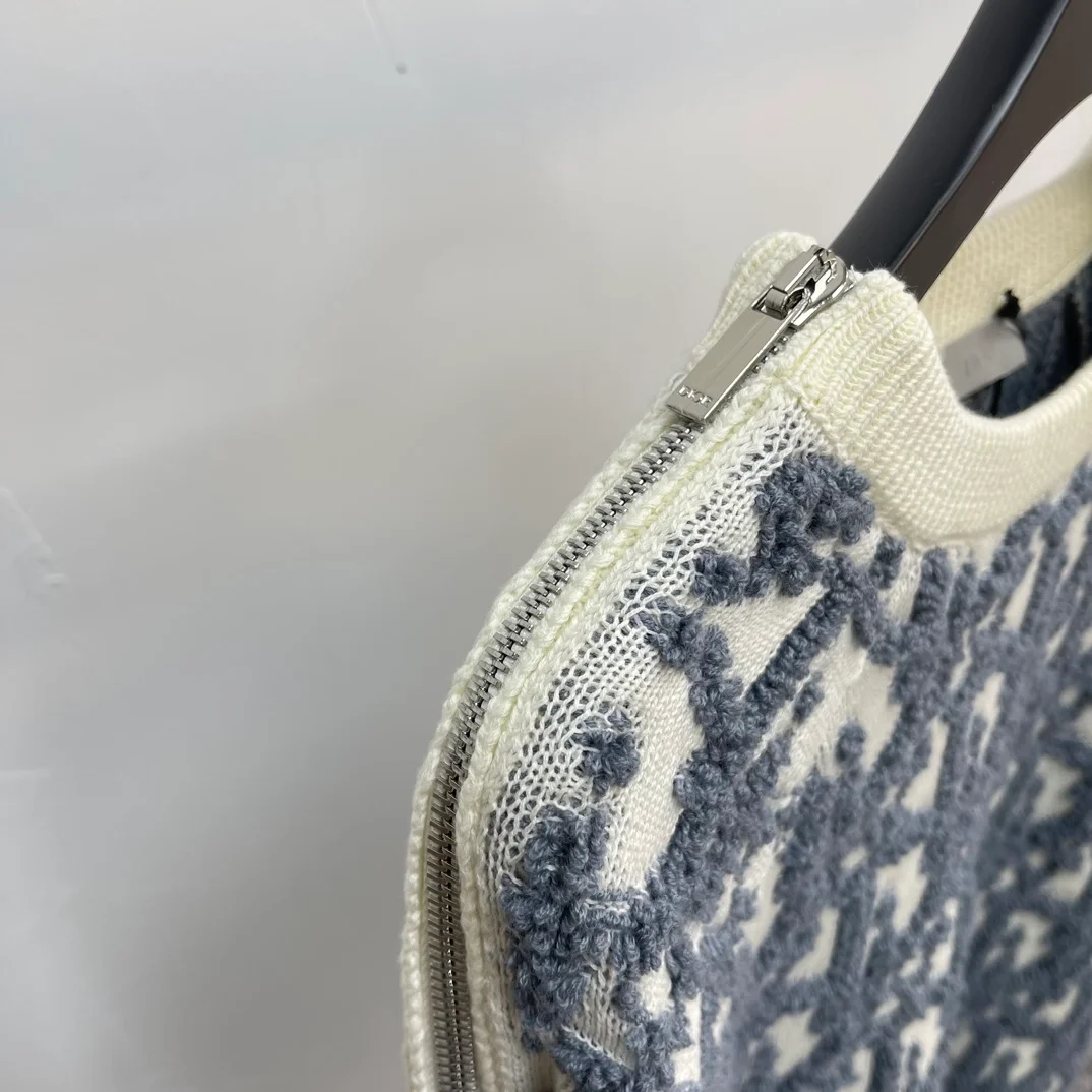 디올 오블리크 울 코튼 자카드 스웨터