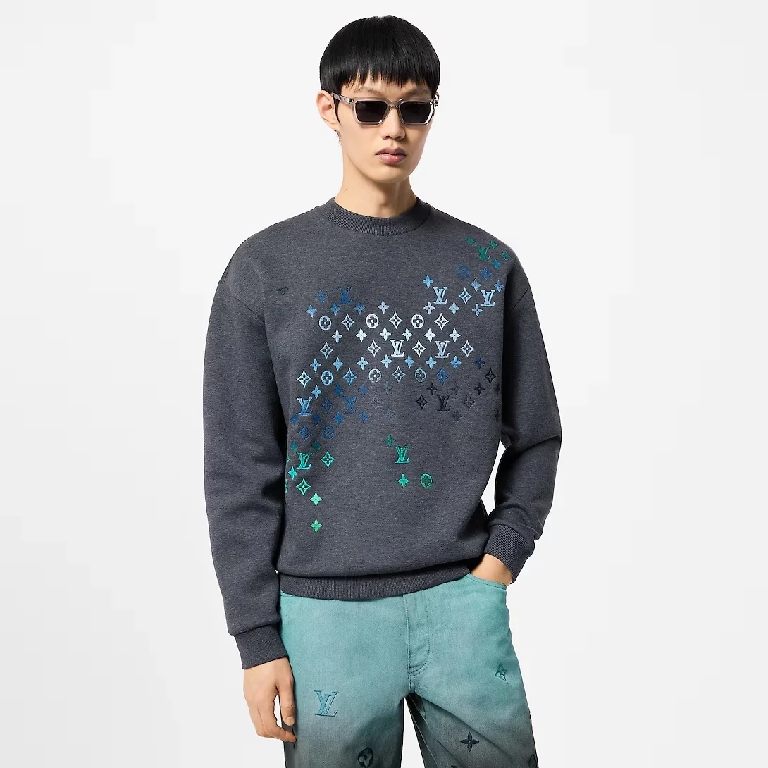 루이비통 엠브로이더드 코튼 스웨트셔츠