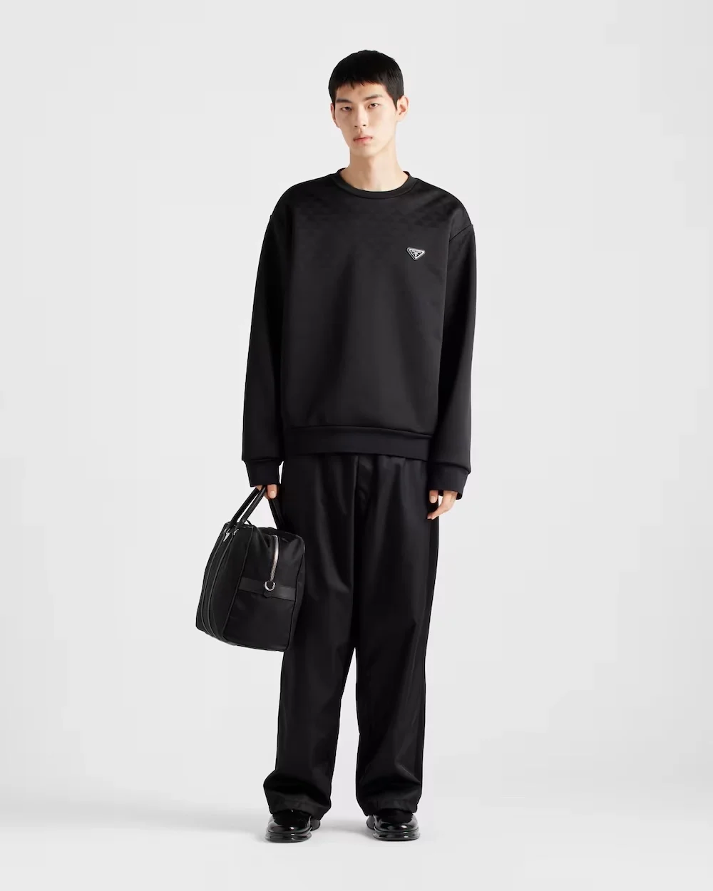 프라다 테크니컬 패브릭 스웨트셔츠