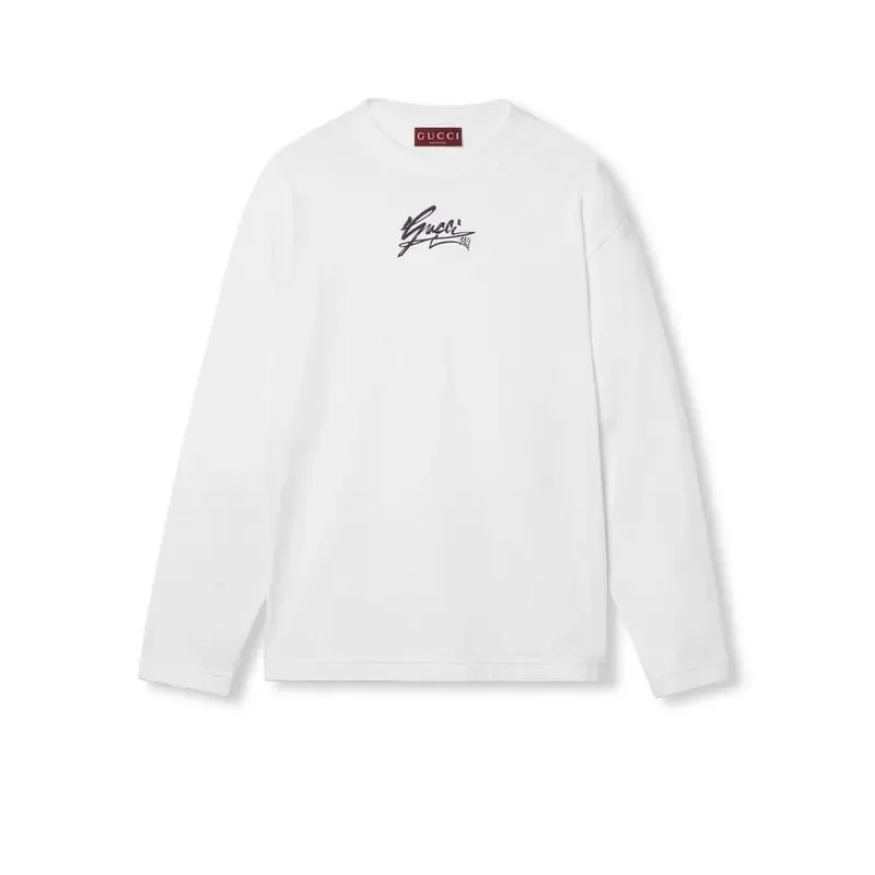 구찌 GUCCI 프린트 코튼 저지 스웨트셔츠