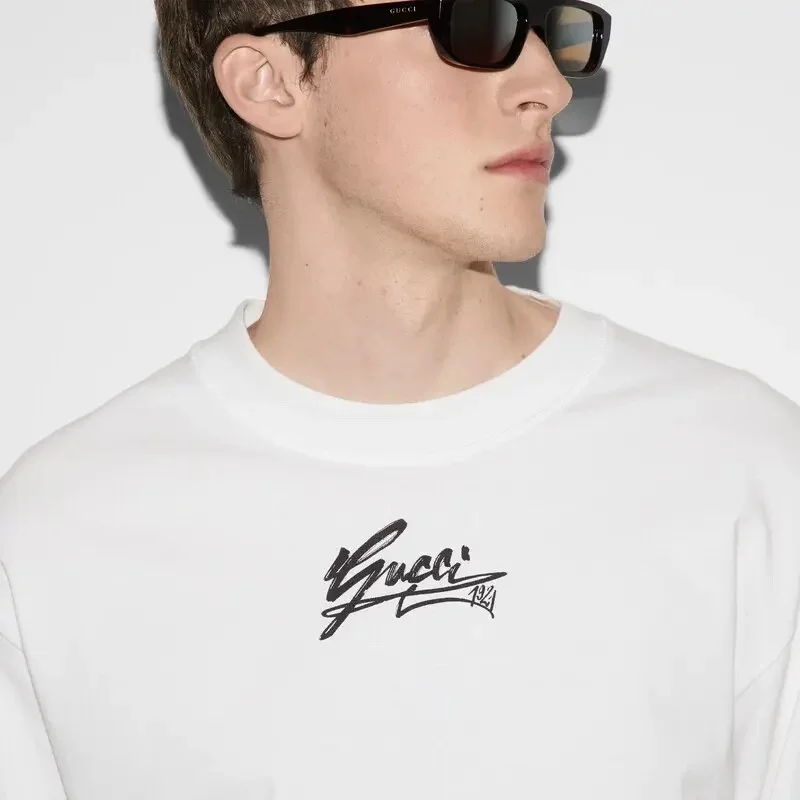 구찌 GUCCI 프린트 코튼 저지 스웨트셔츠