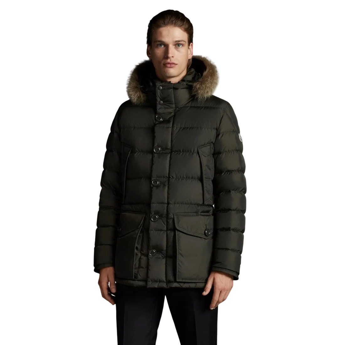 몽클레어 클루니 구스다운 패딩 자켓 카키