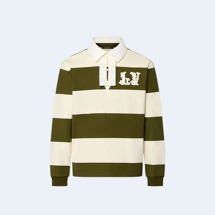 루이비통 롱 슬리브드 코튼 럭비 폴로 1AFWUC