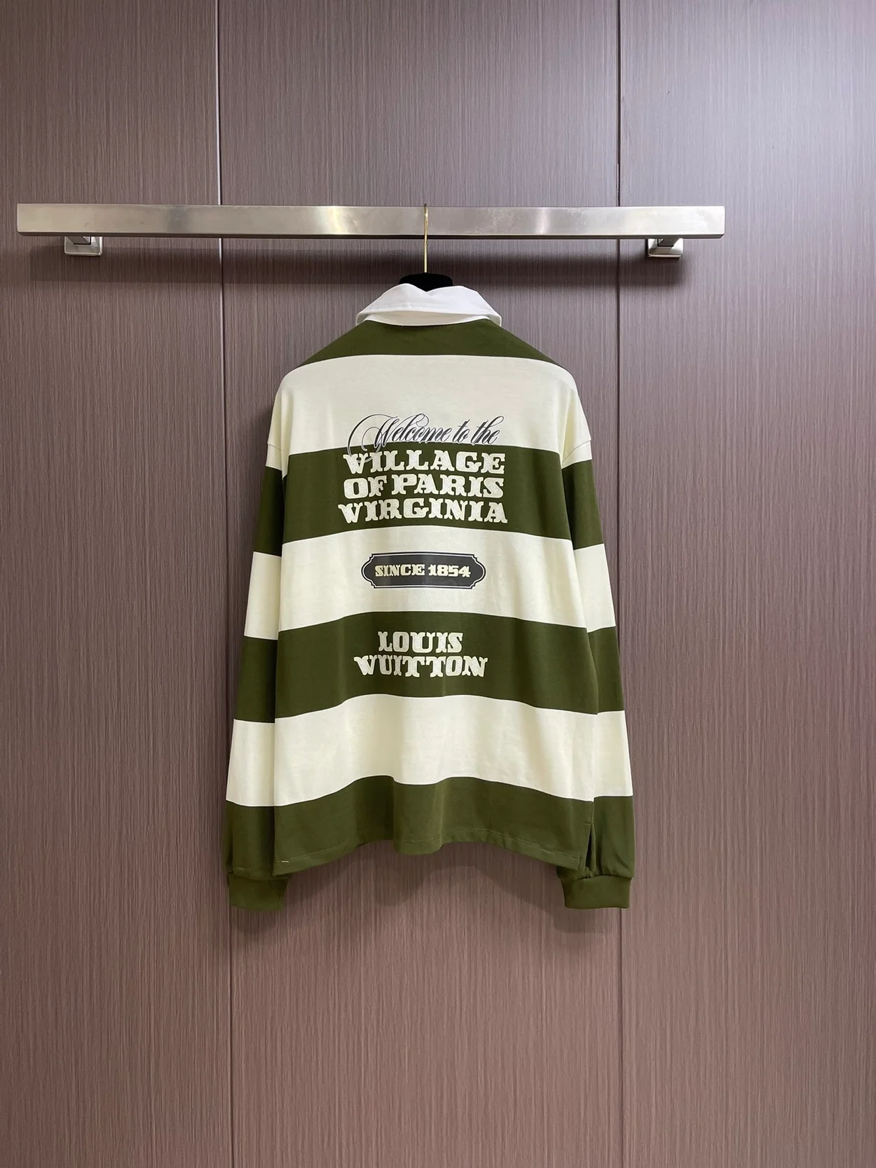 루이비통 롱 슬리브드 코튼 럭비 폴로 1AFWUC