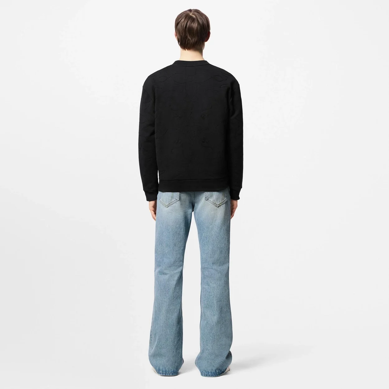 루이비통 엠브로이더드 코튼 저지 크루넥