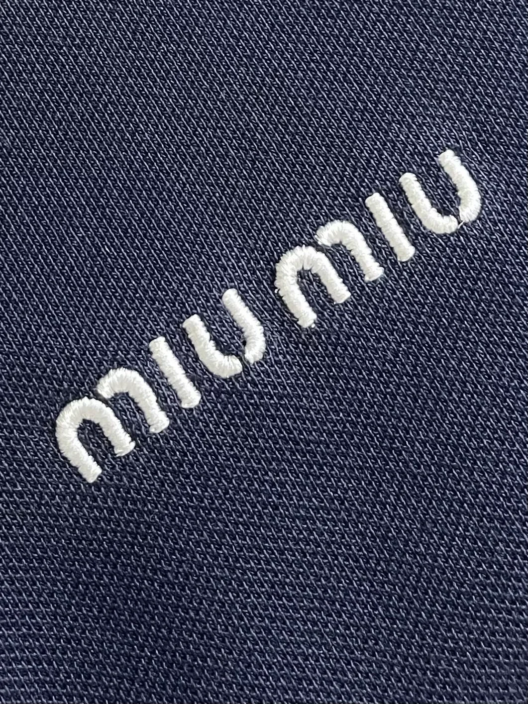 미우미우 코튼 피케 폴로 셔츠