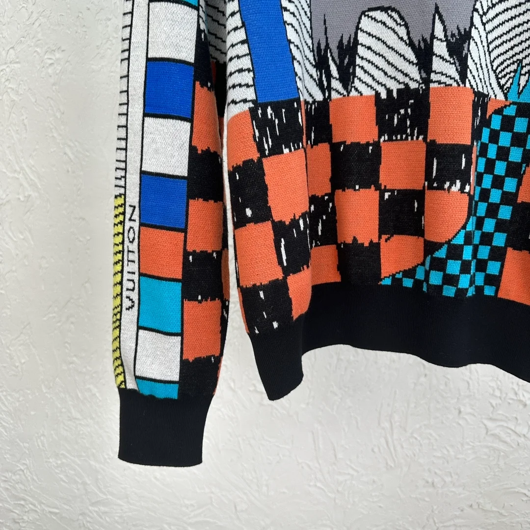 루이비통 자카드 코튼 크루넥