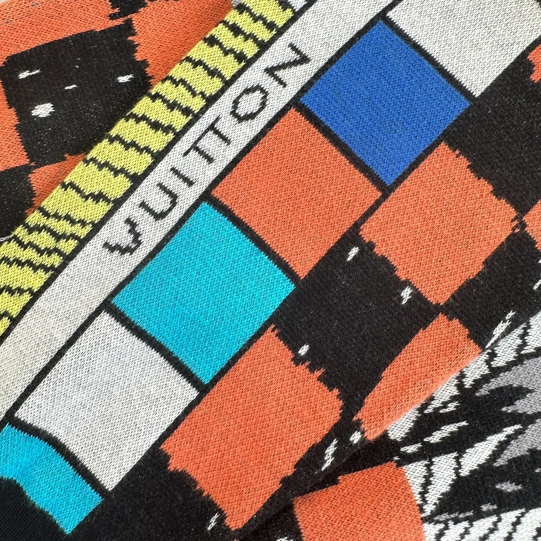 루이비통 자카드 코튼 크루넥