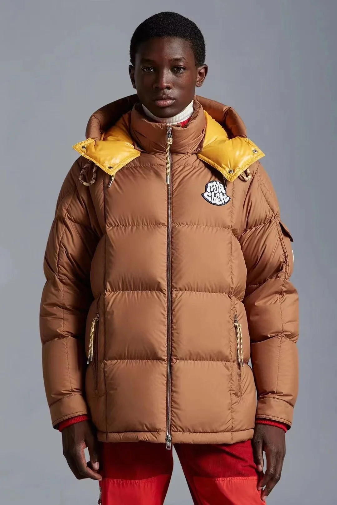 몽클레어 마리벨레스 쇼트 다운 자켓 브라운