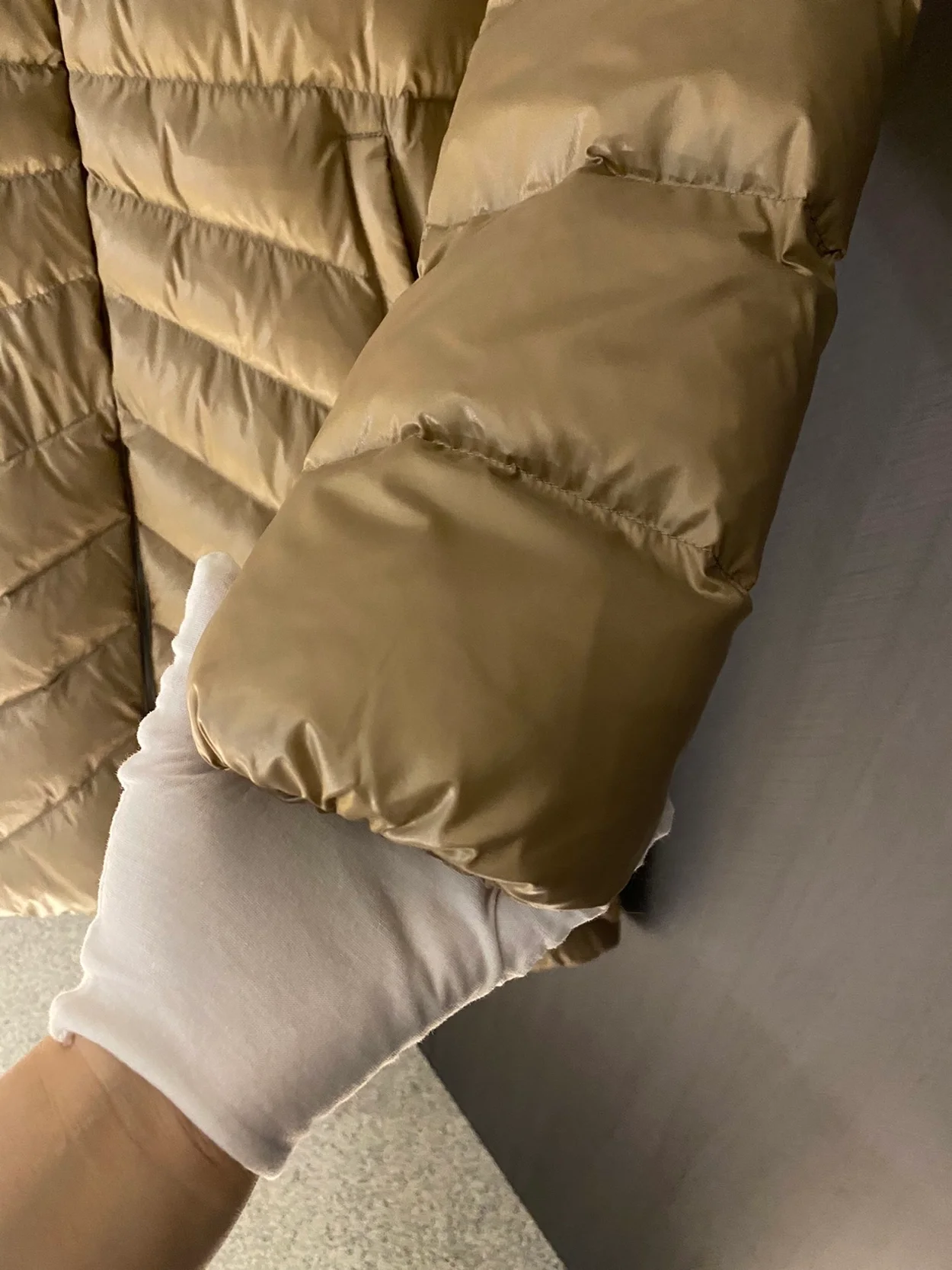 몽클레어 로고 CHANDRE 다운 롱 패딩 브라운