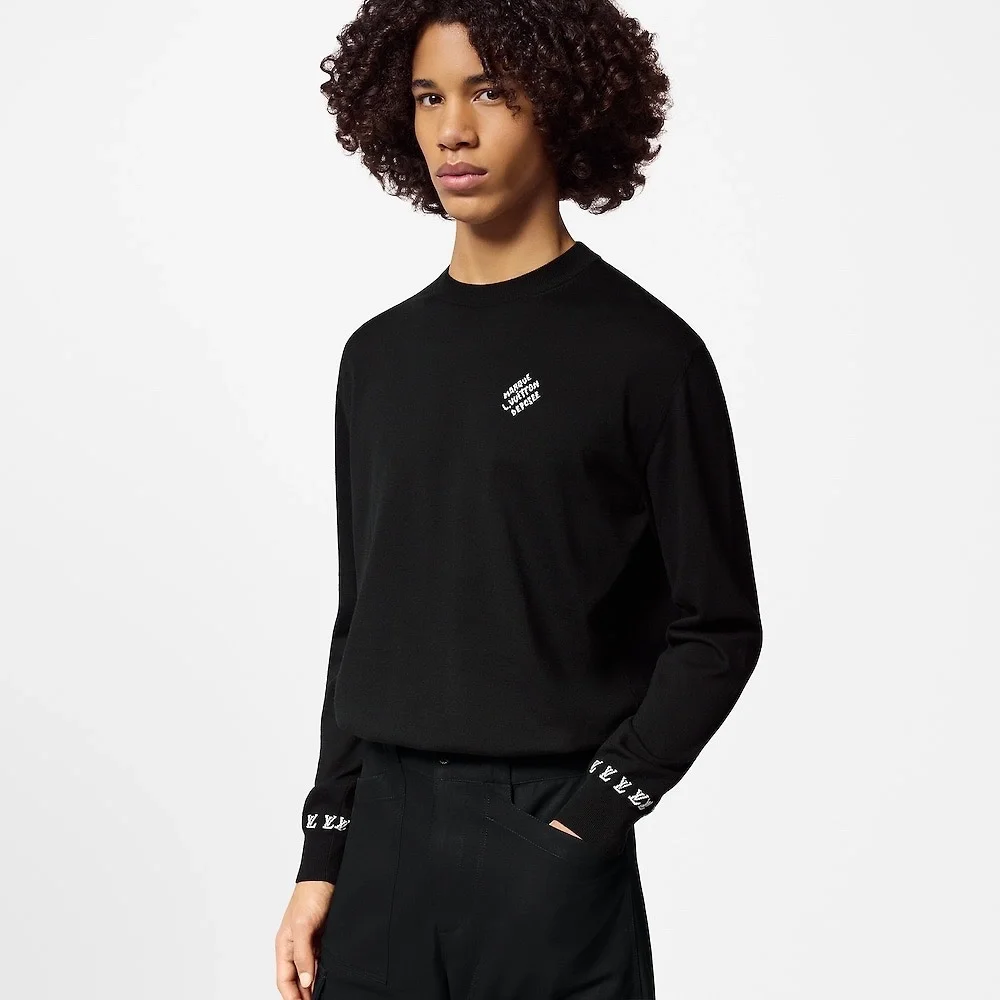 루이비통 롱 슬리브드 코튼 크루넥 1AFQSN 350