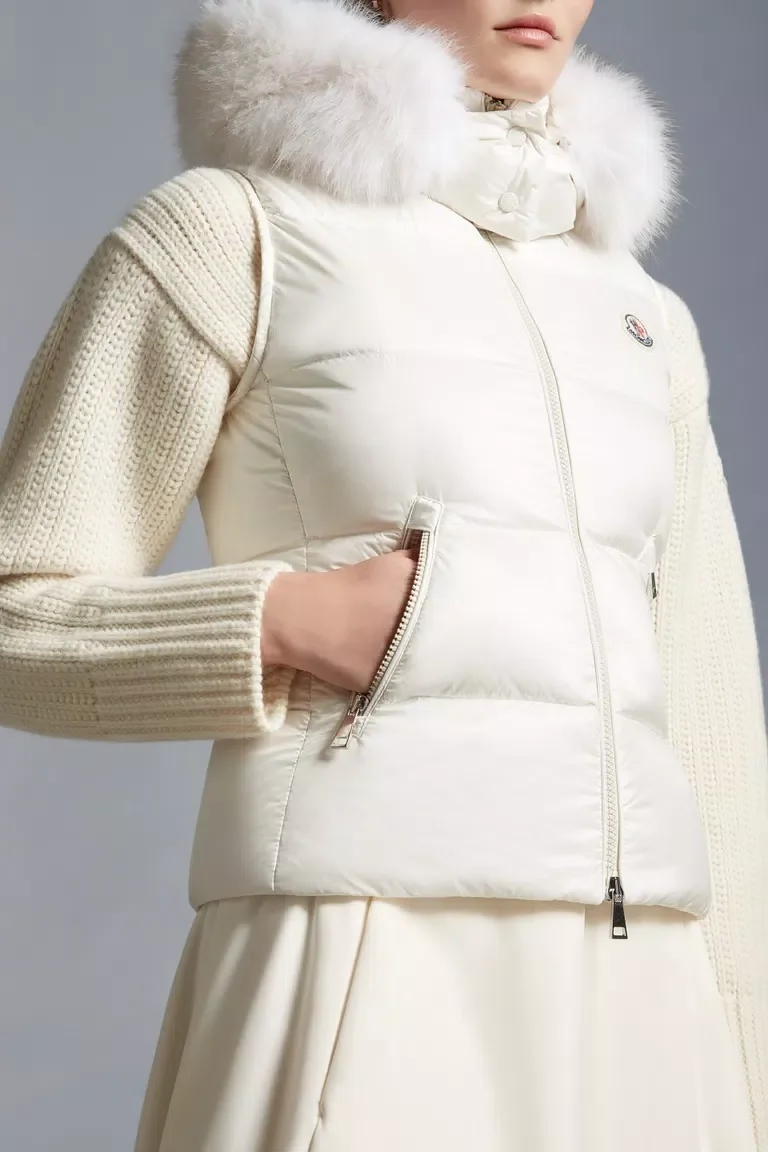 몽클레어 갈리뉴 다운 패딩 조끼 화이트