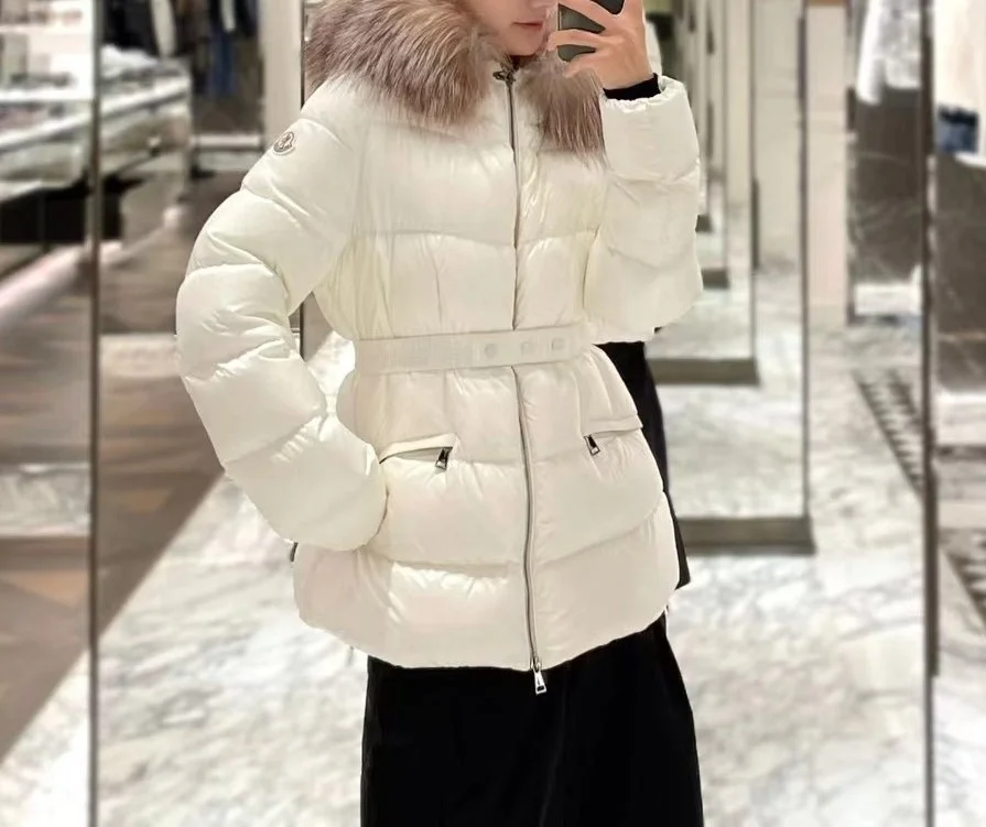 몽클레어 BOED 화이트 퍼후드 패딩 자켓