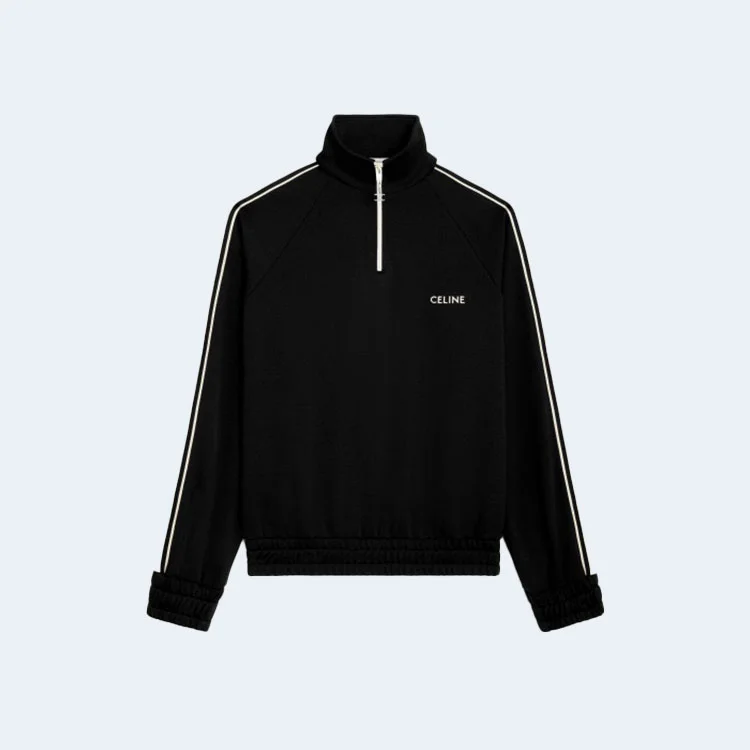 셀린느 더블 페이스 저지 트러커 스웨트셔츠