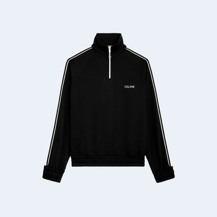 셀린느 더블 페이스 저지 트러커 스웨트셔츠