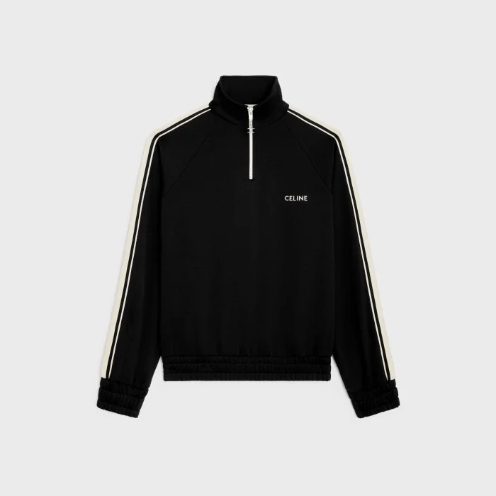 셀린느 더블 페이스 저지 트러커 스웨트셔츠