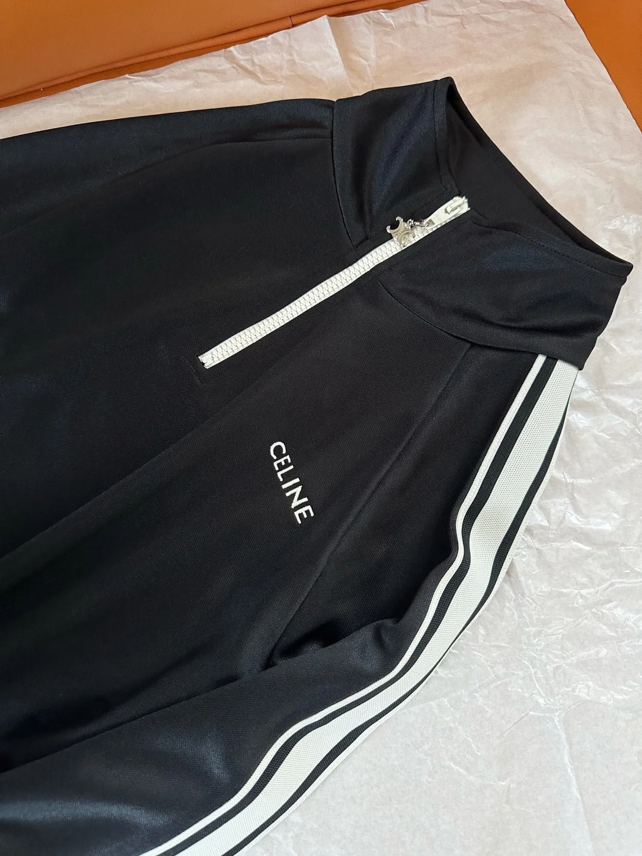 셀린느 더블 페이스 저지 트러커 스웨트셔츠