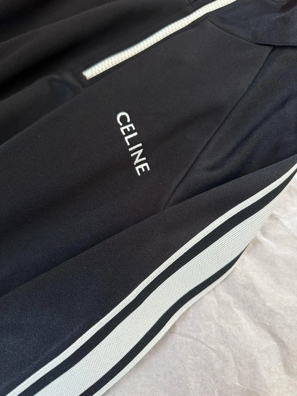 셀린느 더블 페이스 저지 트러커 스웨트셔츠