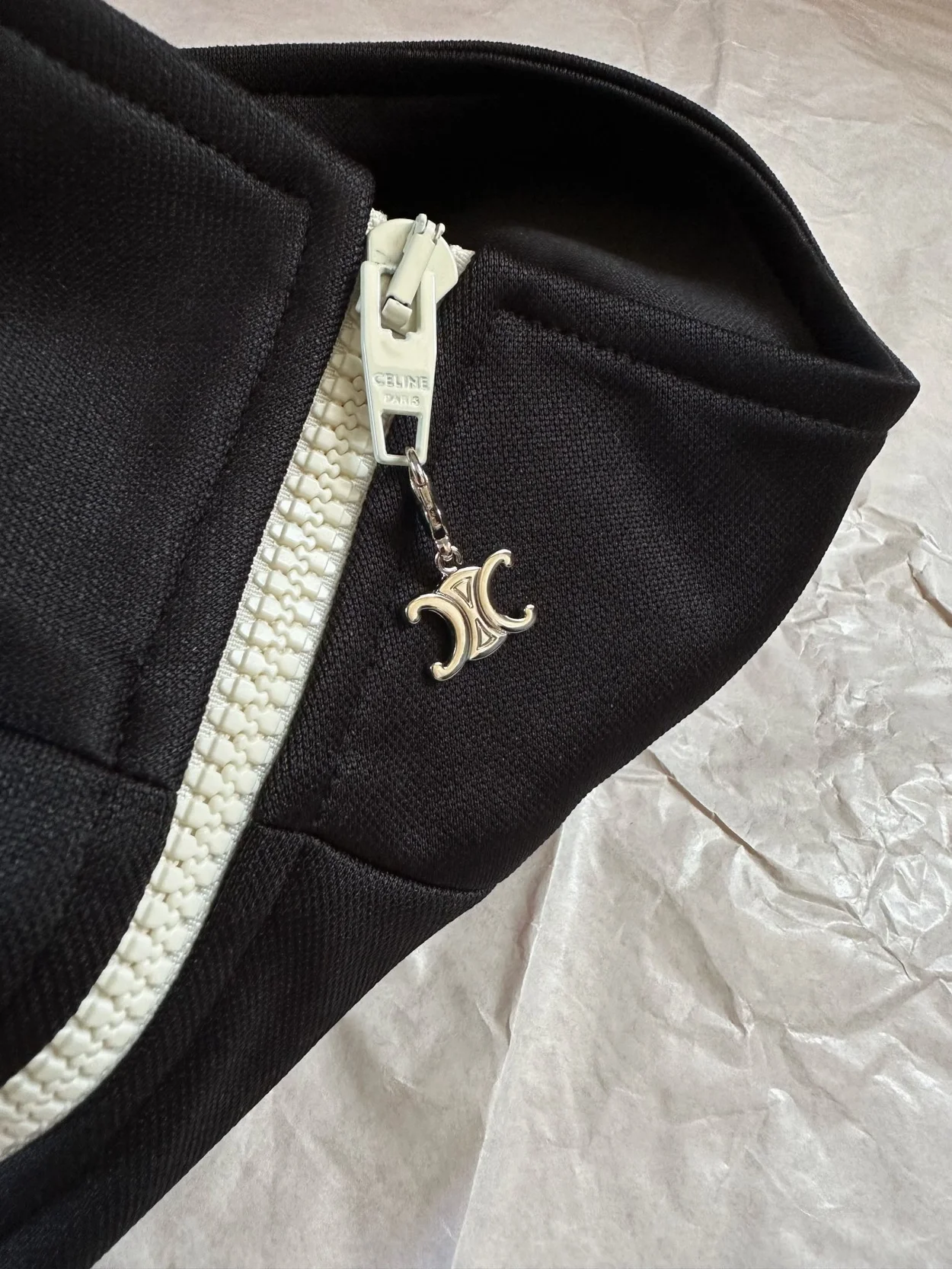 셀린느 더블 페이스 저지 트러커 스웨트셔츠