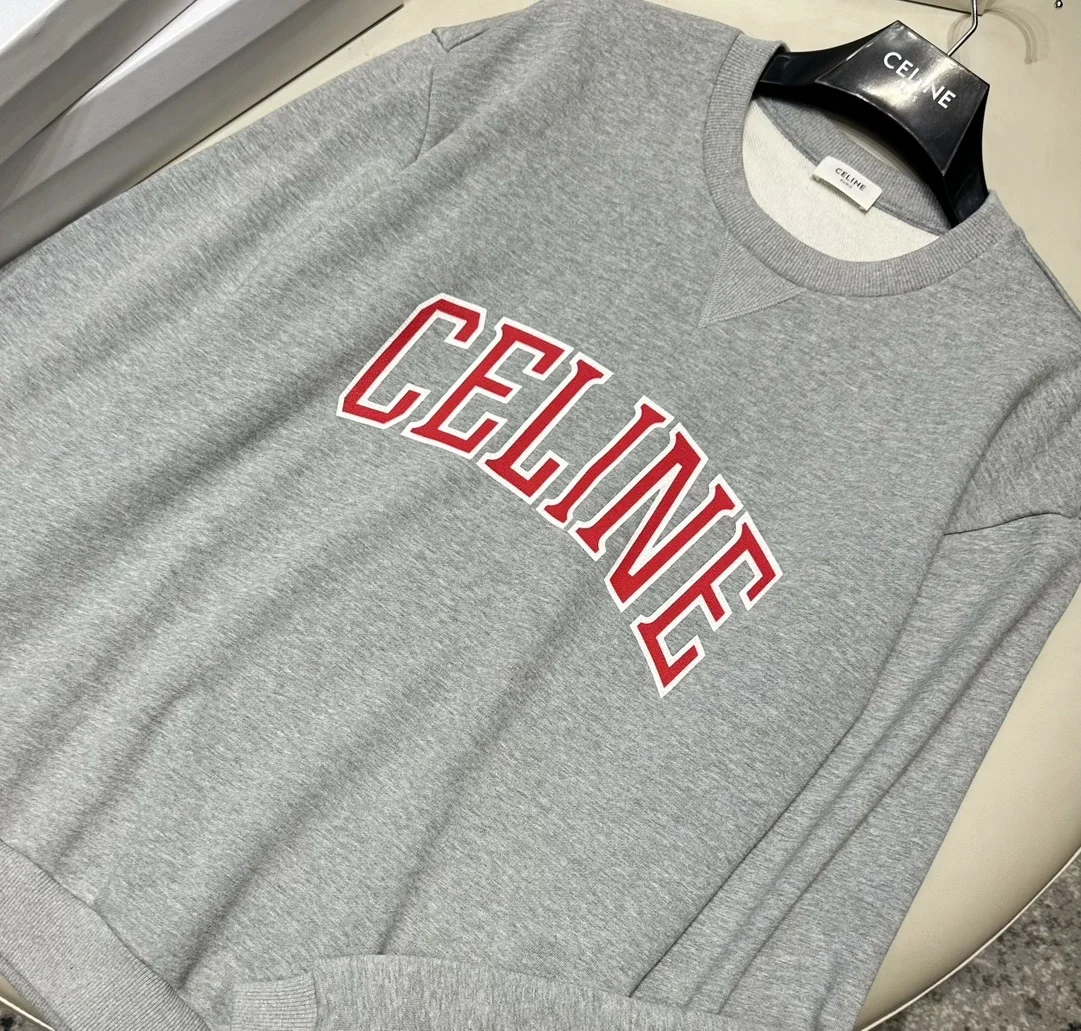 셀린느 루즈 스웨트셔츠 코튼 플리스