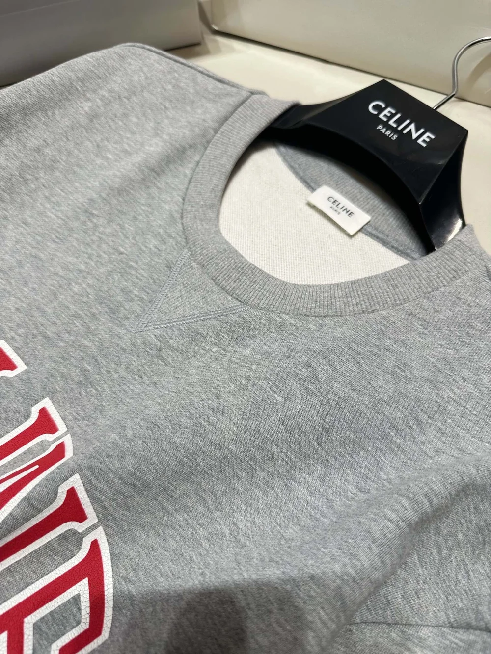 셀린느 루즈 스웨트셔츠 코튼 플리스