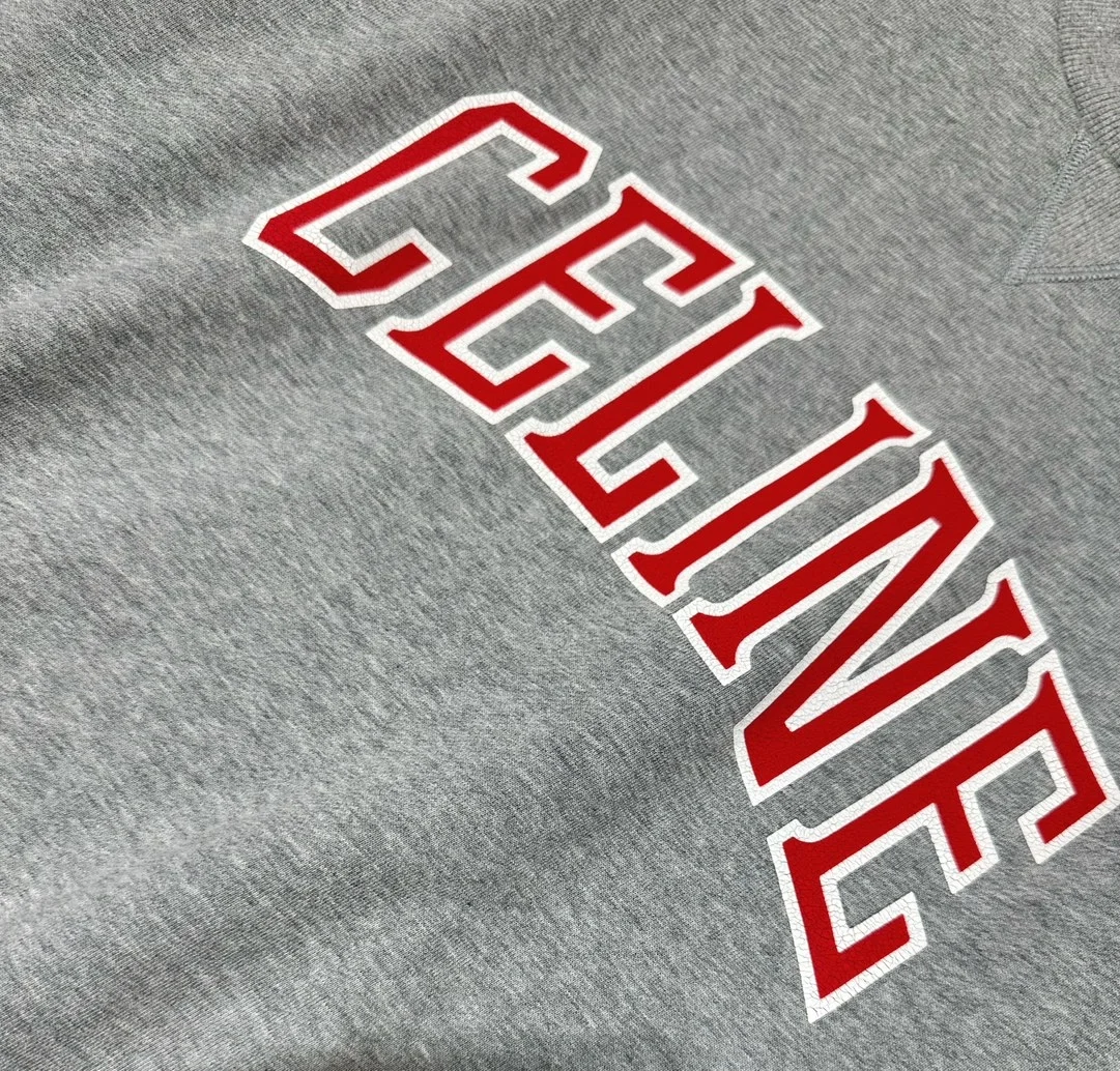 셀린느 루즈 스웨트셔츠 코튼 플리스