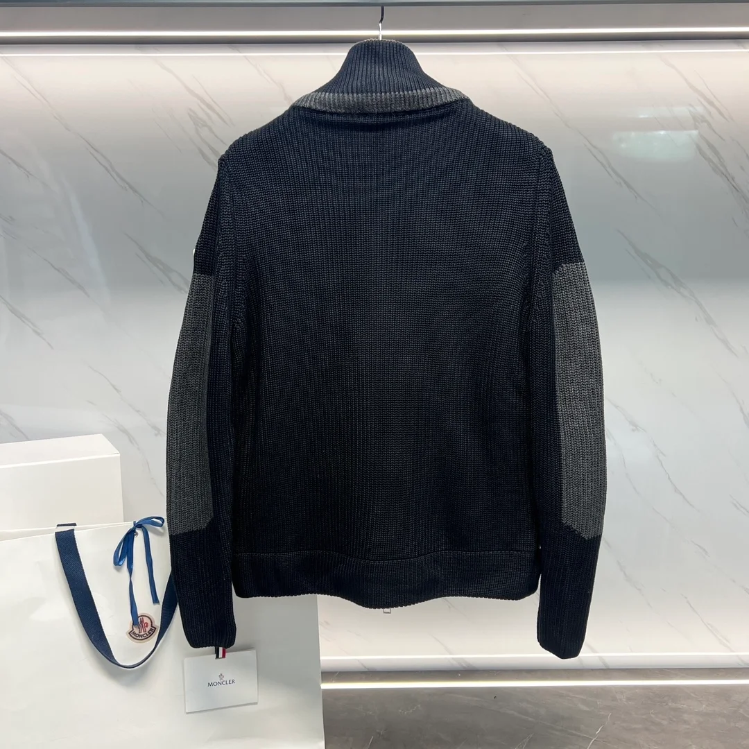 몽클레어 패딩 울 가디건 블랙