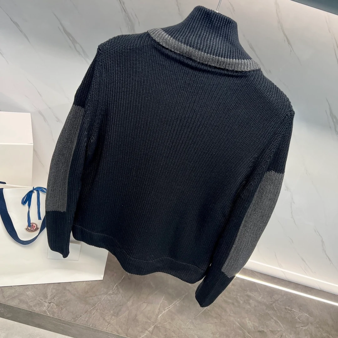 몽클레어 패딩 울 가디건 블랙