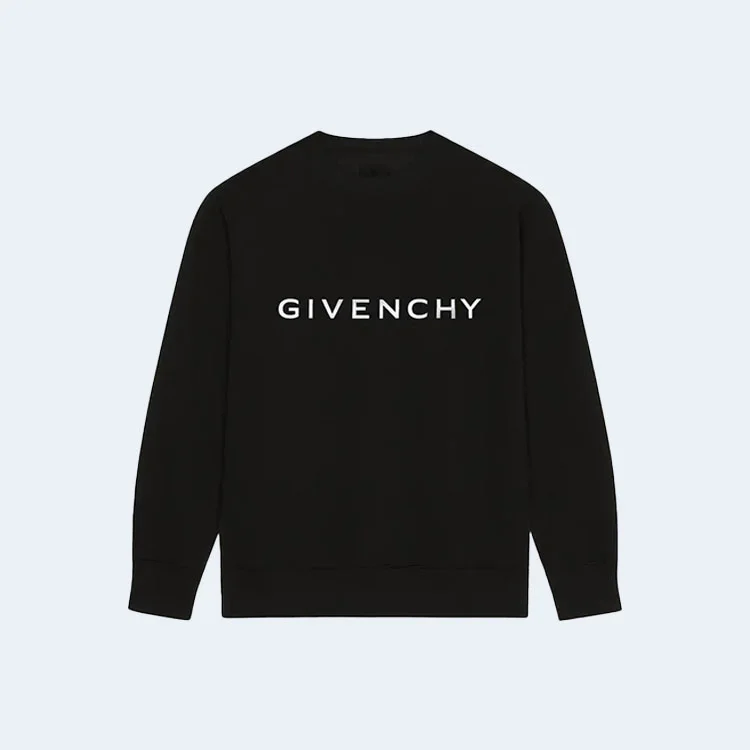 지방시 맨투맨 슬림 핏 스웨트셔츠 블랙