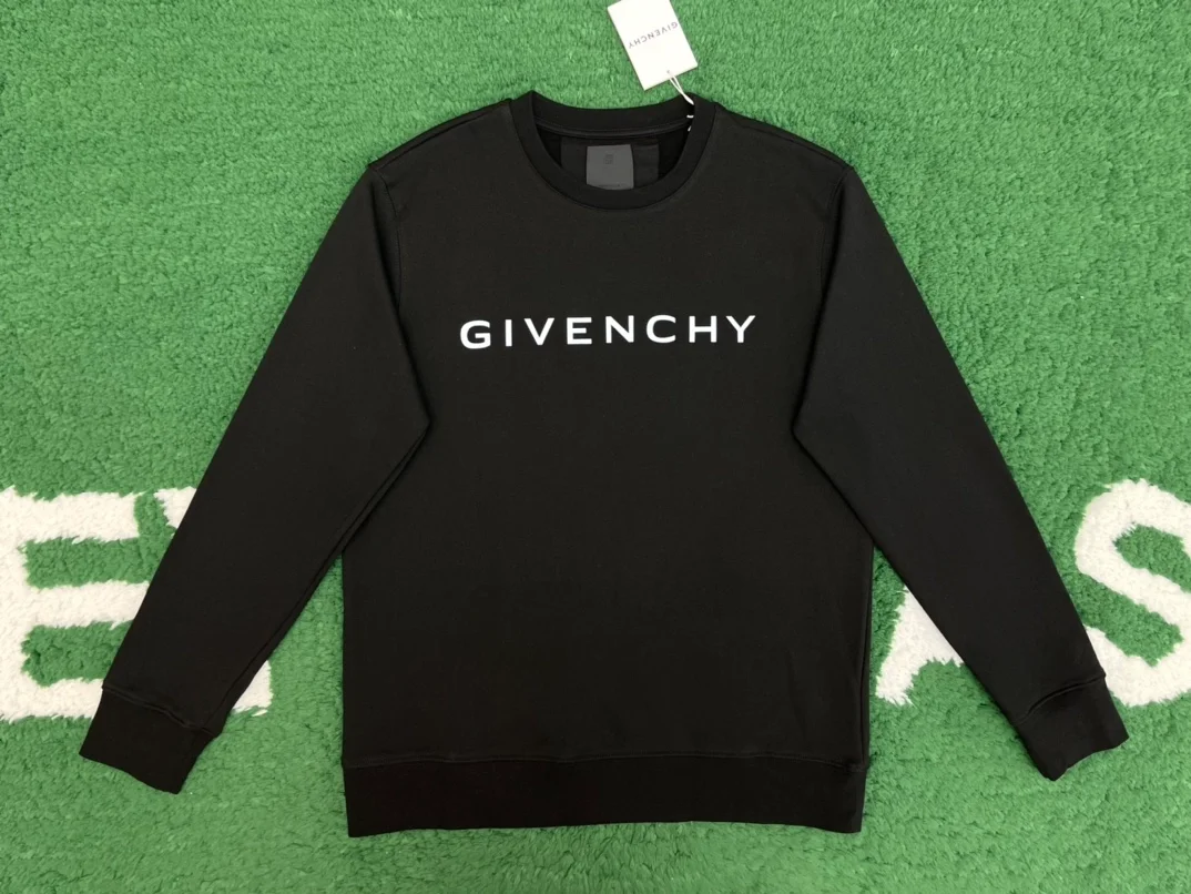 지방시 맨투맨 슬림 핏 스웨트셔츠 블랙