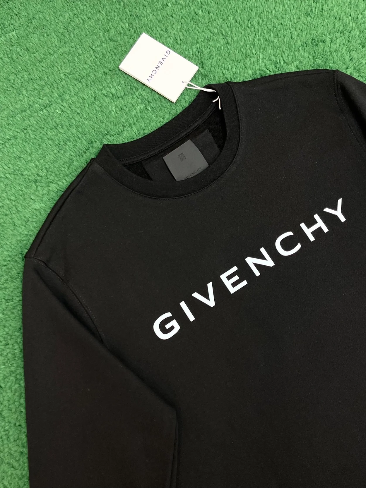 지방시 맨투맨 슬림 핏 스웨트셔츠 블랙