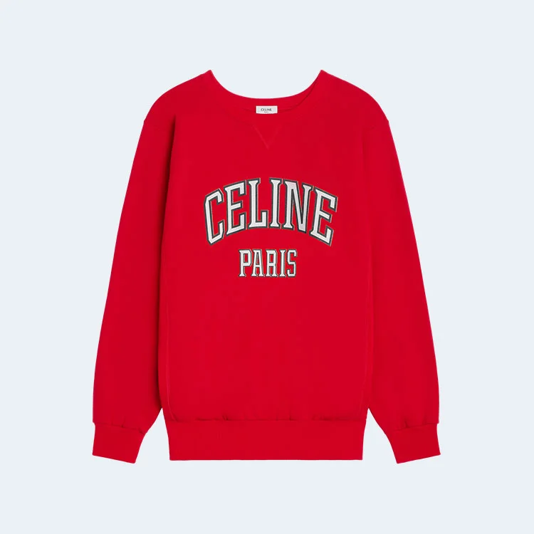 셀린느 코튼 플리스 루즈 프로폰드 스웨트셔츠