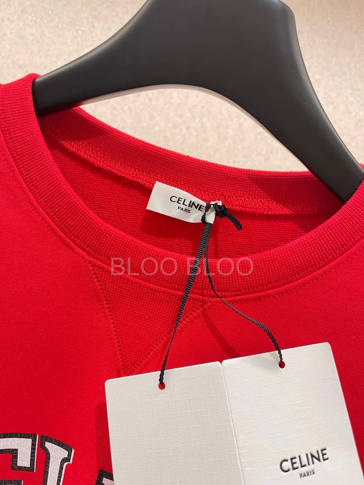 셀린느 코튼 플리스 루즈 프로폰드 스웨트셔츠