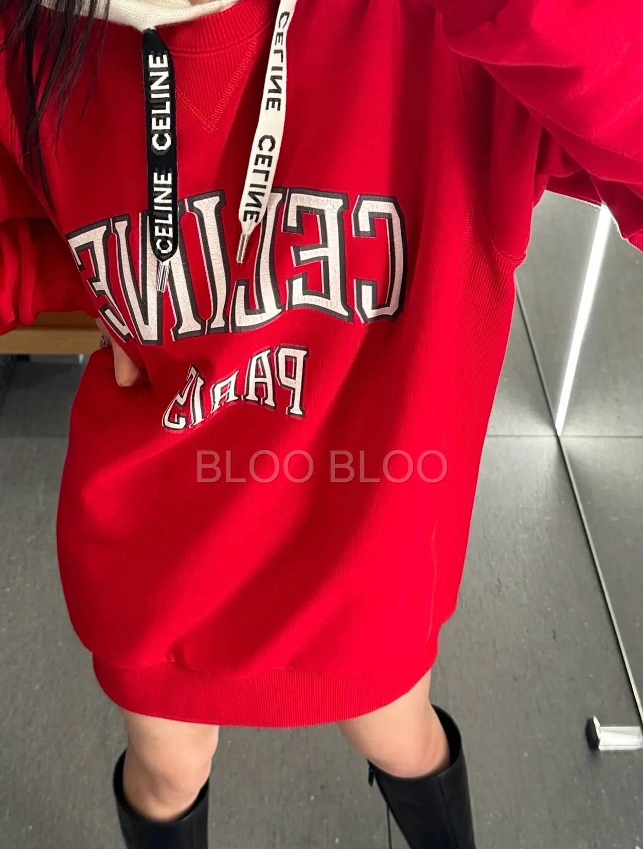 셀린느 코튼 플리스 루즈 프로폰드 스웨트셔츠