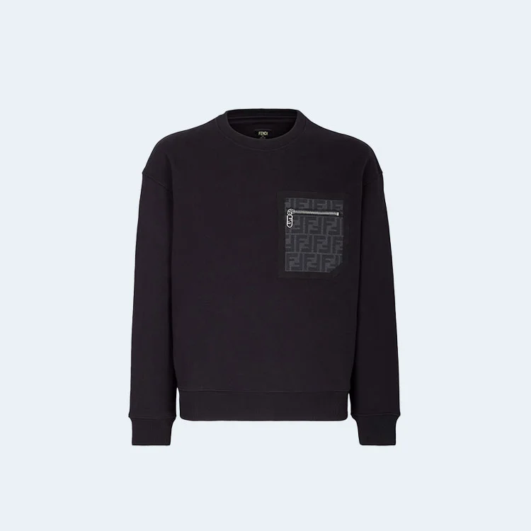 펜디 블랙 저지 스웨트셔츠