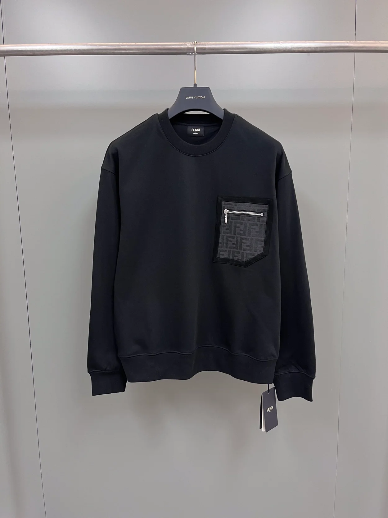 펜디 블랙 저지 스웨트셔츠