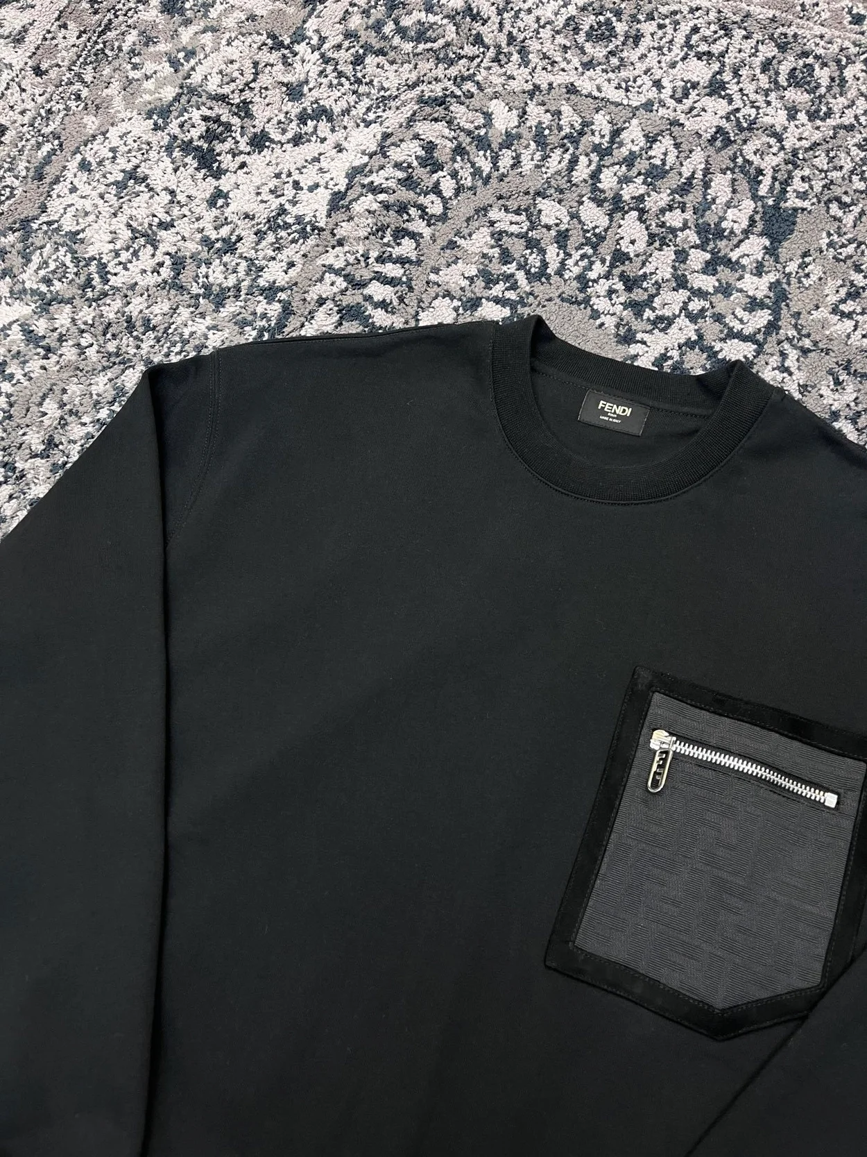 펜디 블랙 저지 스웨트셔츠