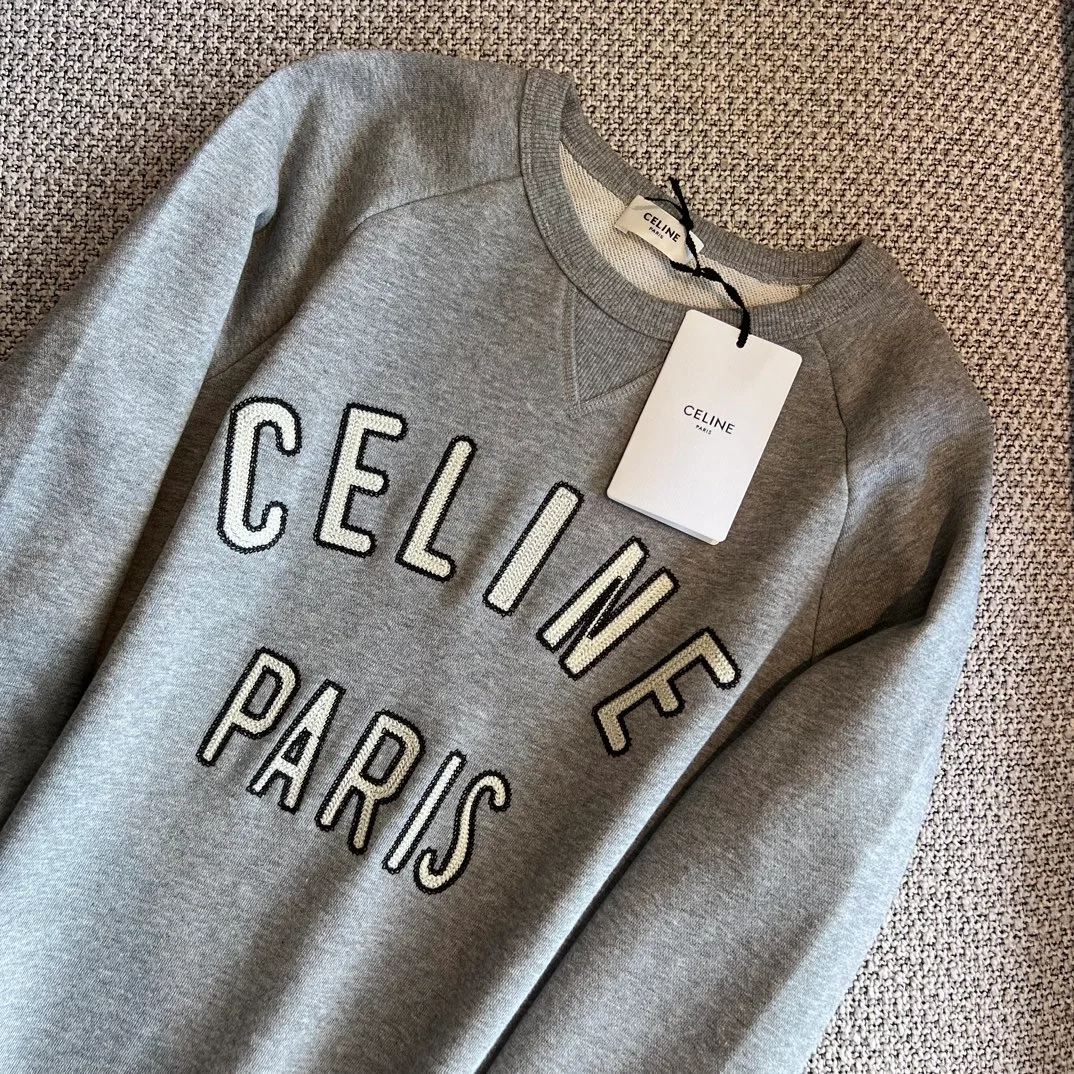 셀린느 파리 루즈 스웨트셔츠 그레이