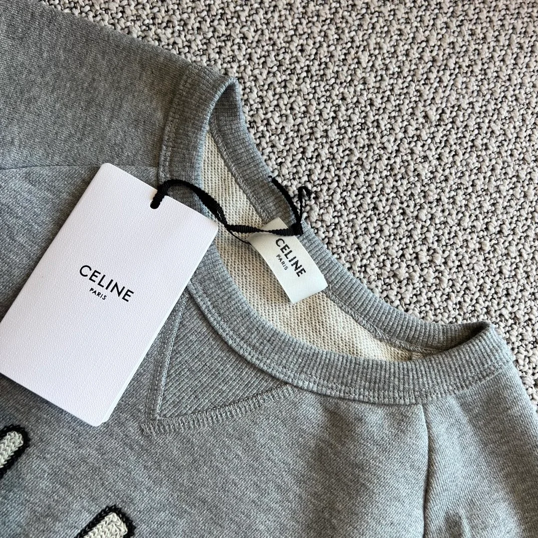 셀린느 파리 루즈 스웨트셔츠 그레이