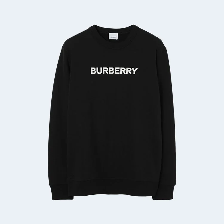 버버리 로고 코튼 스웨트셔츠