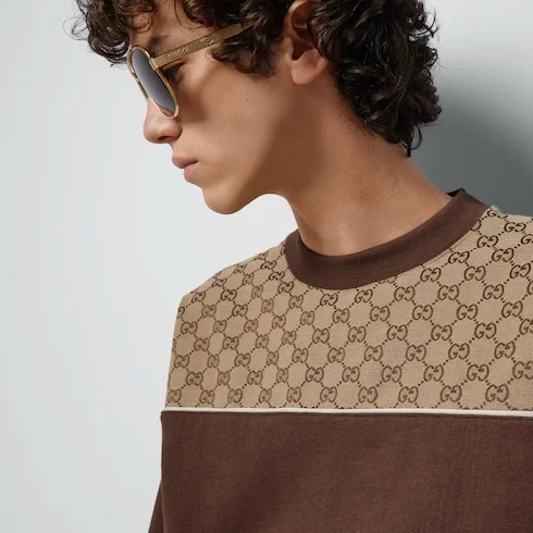 구찌 1921 로고 오버핏 코튼 맨투맨