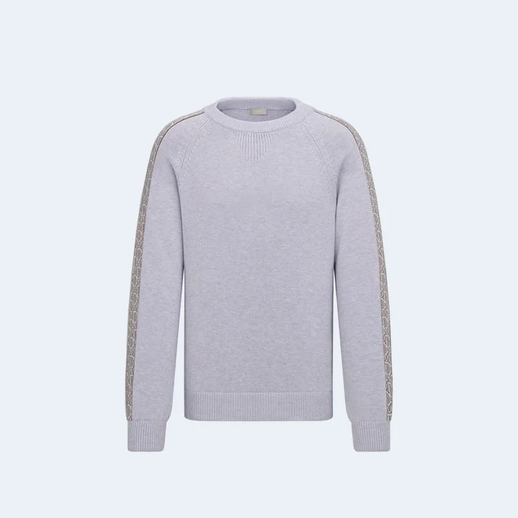 디올 오블리크 인서트 스웨터 그레이