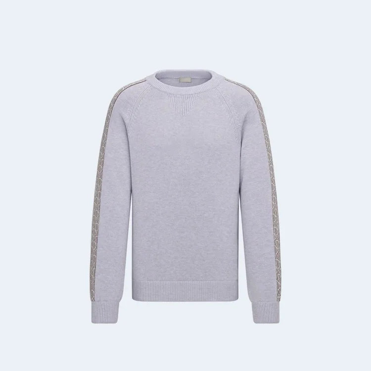 디올 오블리크 인서트 스웨터 그레이