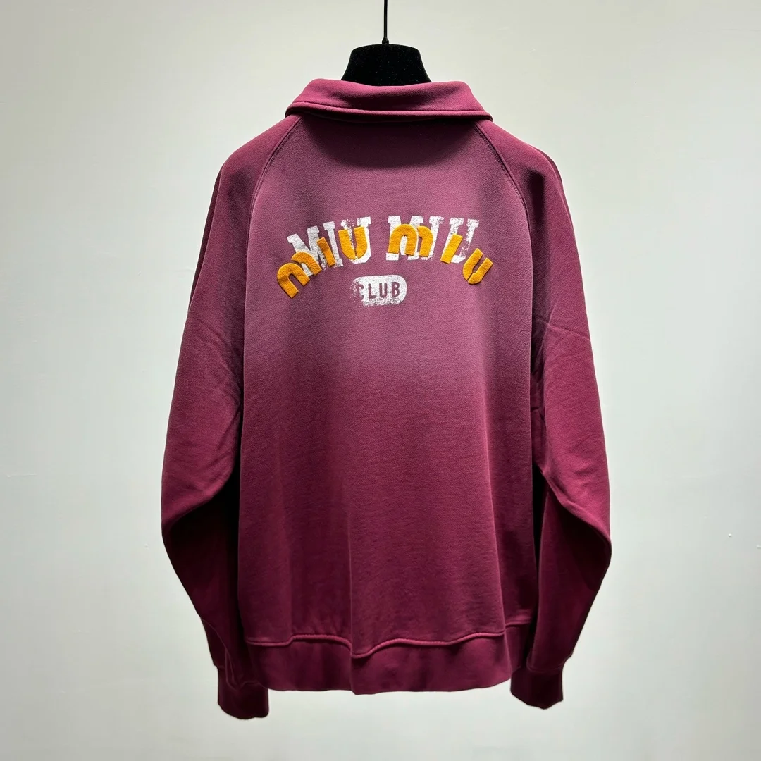 미우미우 롱 슬리브 폴로 로고