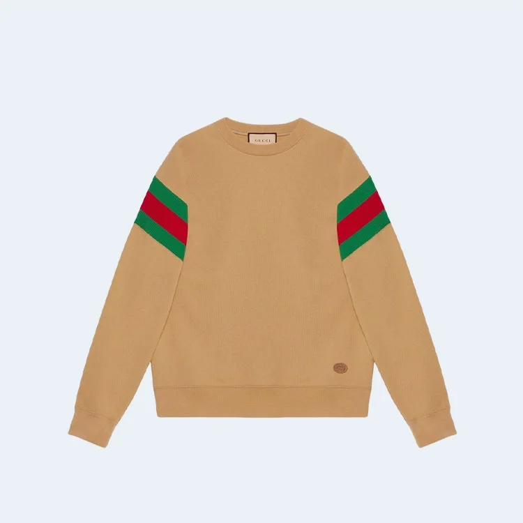 구찌 웹 슬리브 스웻 맨투맨