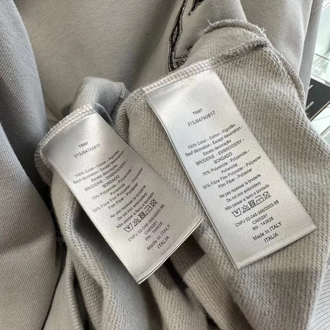 디올 인터레이스 자수 크루넥